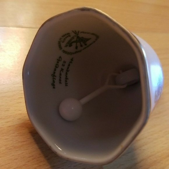 CERAMIC BELL FRANKFURT 22 KARAT GOLDANFLAUGE KLEIB - Picture 5 of 6